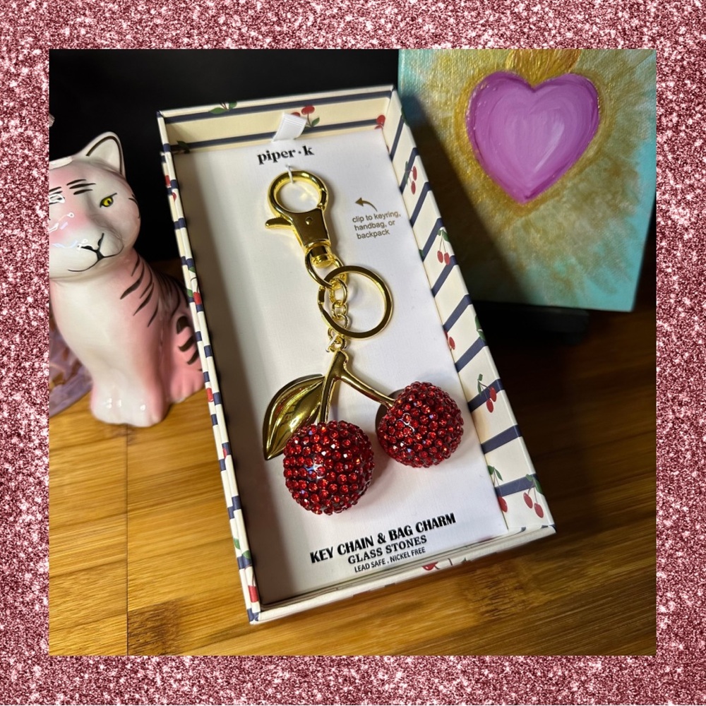 Piper K Cherry Keychain & Bag Charm 🍒